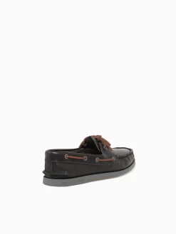 Sale Sperry a o 2eye burnish leather Grey