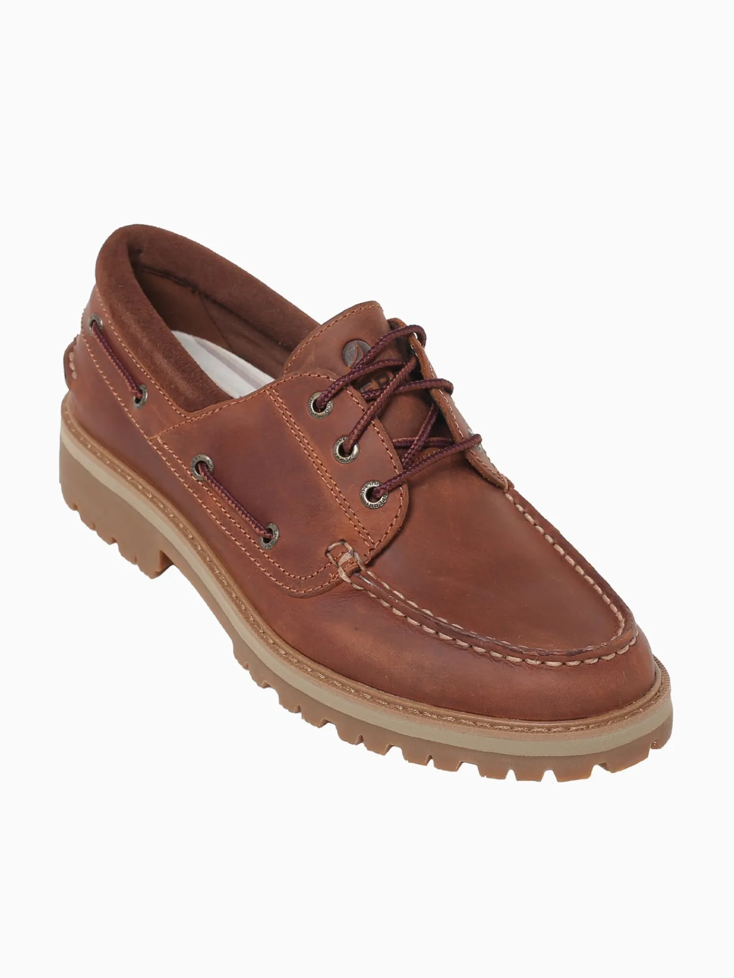 Hot Sperry a o 3eye lug leather Tan