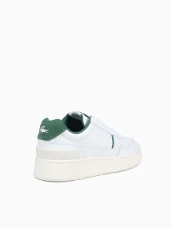 Fashion Lacoste aceclip green leather suede White