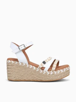 Sale Popa albany cuerda blanco rafia leather White