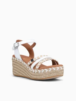Sale Popa albany cuerda blanco rafia leather White