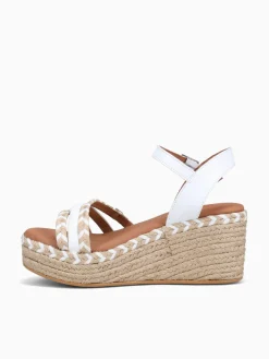 Sale Popa albany cuerda blanco rafia leather White