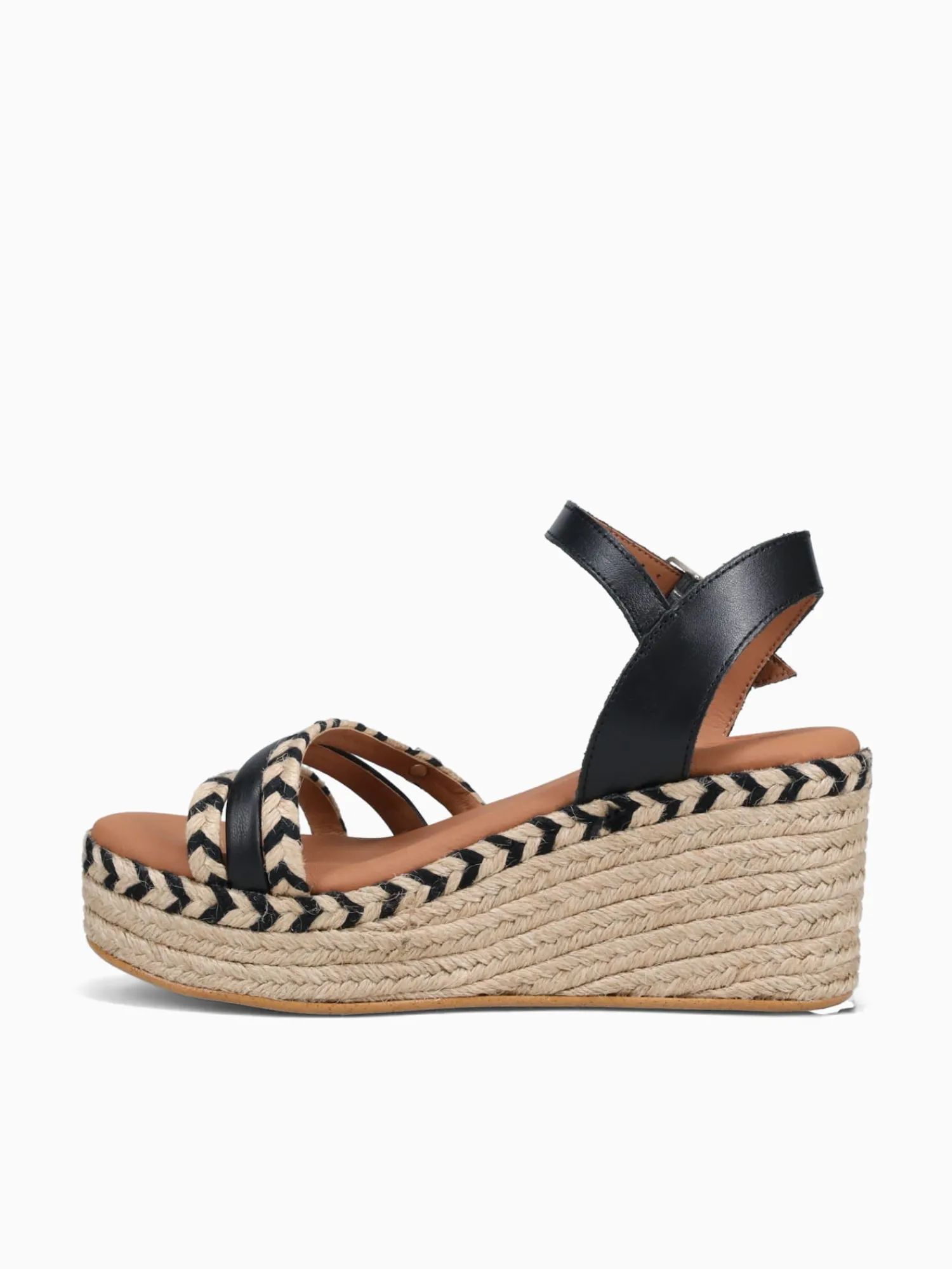 Fashion Popa albany cuerda negro rafia leather Black