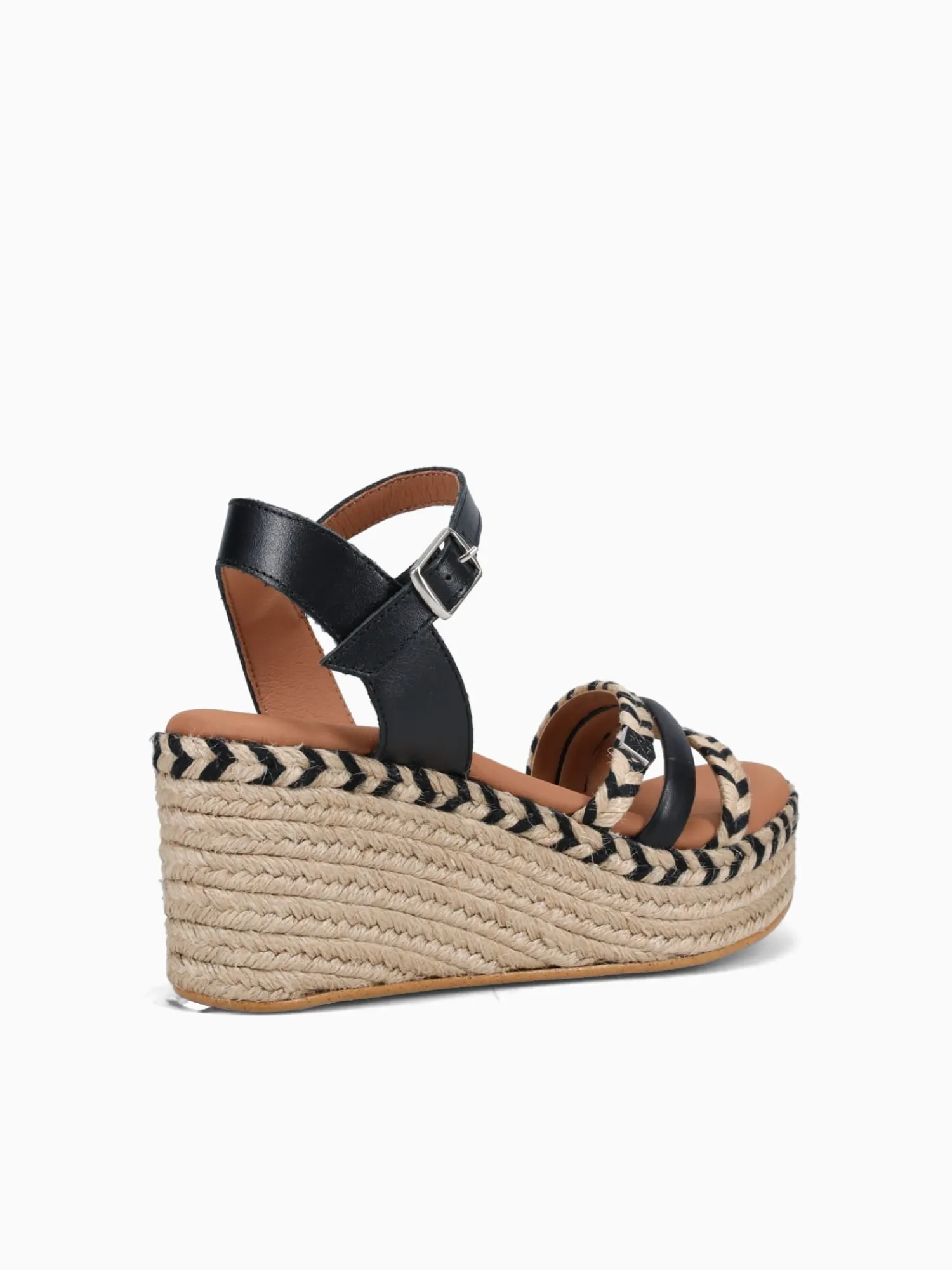 Fashion Popa albany cuerda negro rafia leather Black