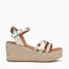 Outlet Popa albany cuerlam oro rafia leather Gold