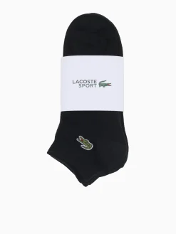Outlet Lacoste ankle sock 1013 blk blk cotton nylon Black