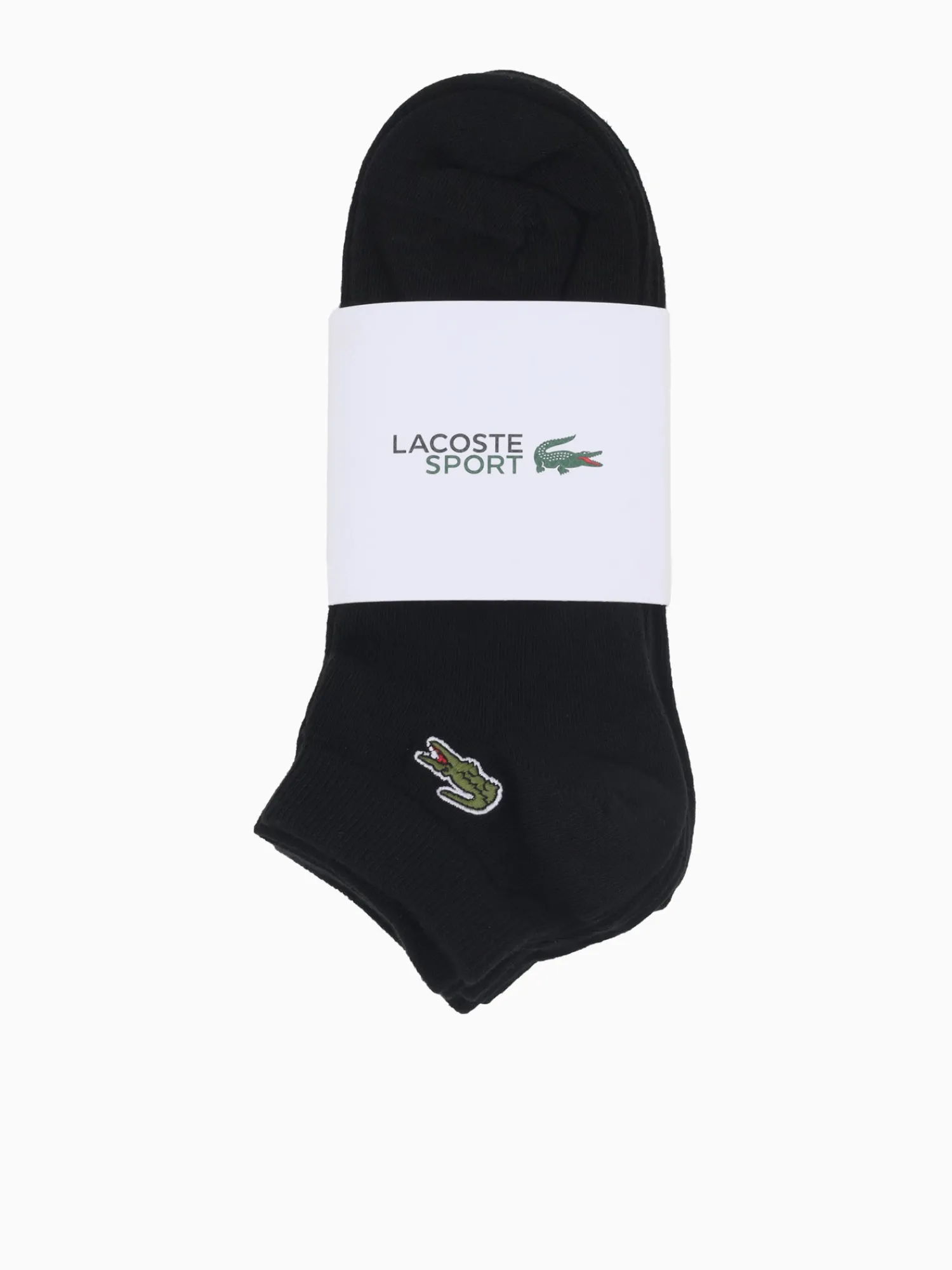 Outlet Lacoste ankle sock 1013 blk blk cotton nylon Black