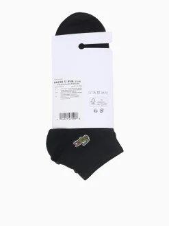 Outlet Lacoste ankle sock 1013 blk blk cotton nylon Black