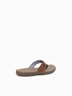 New Sperry baitfish thong 1048735 bro buc.bro lea Brown