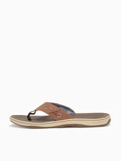 Sale Sperry baitfish thong 1048719 dk. lea Tan