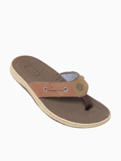 Sale Sperry baitfish thong 1048719 dk. lea Tan