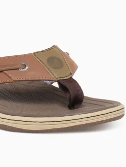 Sale Sperry baitfish thong 1048719 dk. lea Tan