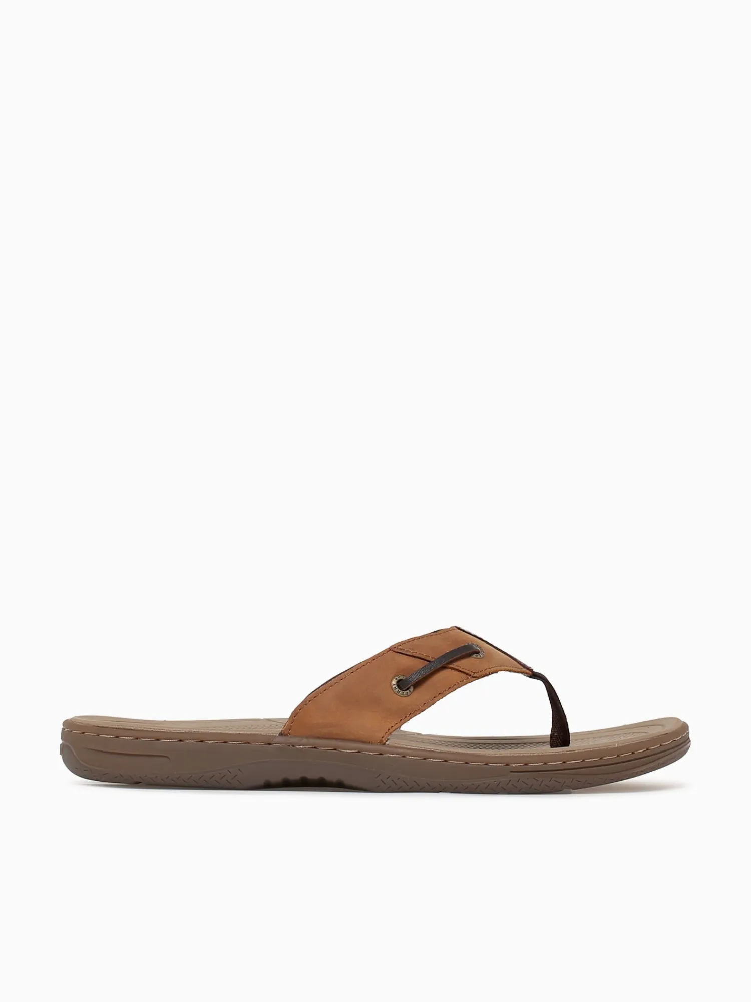 Discount Sperry baitfish thong leather Brown