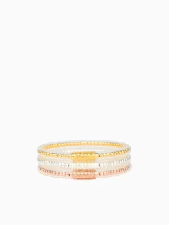 New BuDhaGirl bibi all weather bangles (set of 3) - serenity prayer Multi