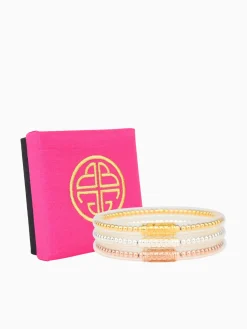 New BuDhaGirl bibi all weather bangles (set of 3) - serenity prayer Multi