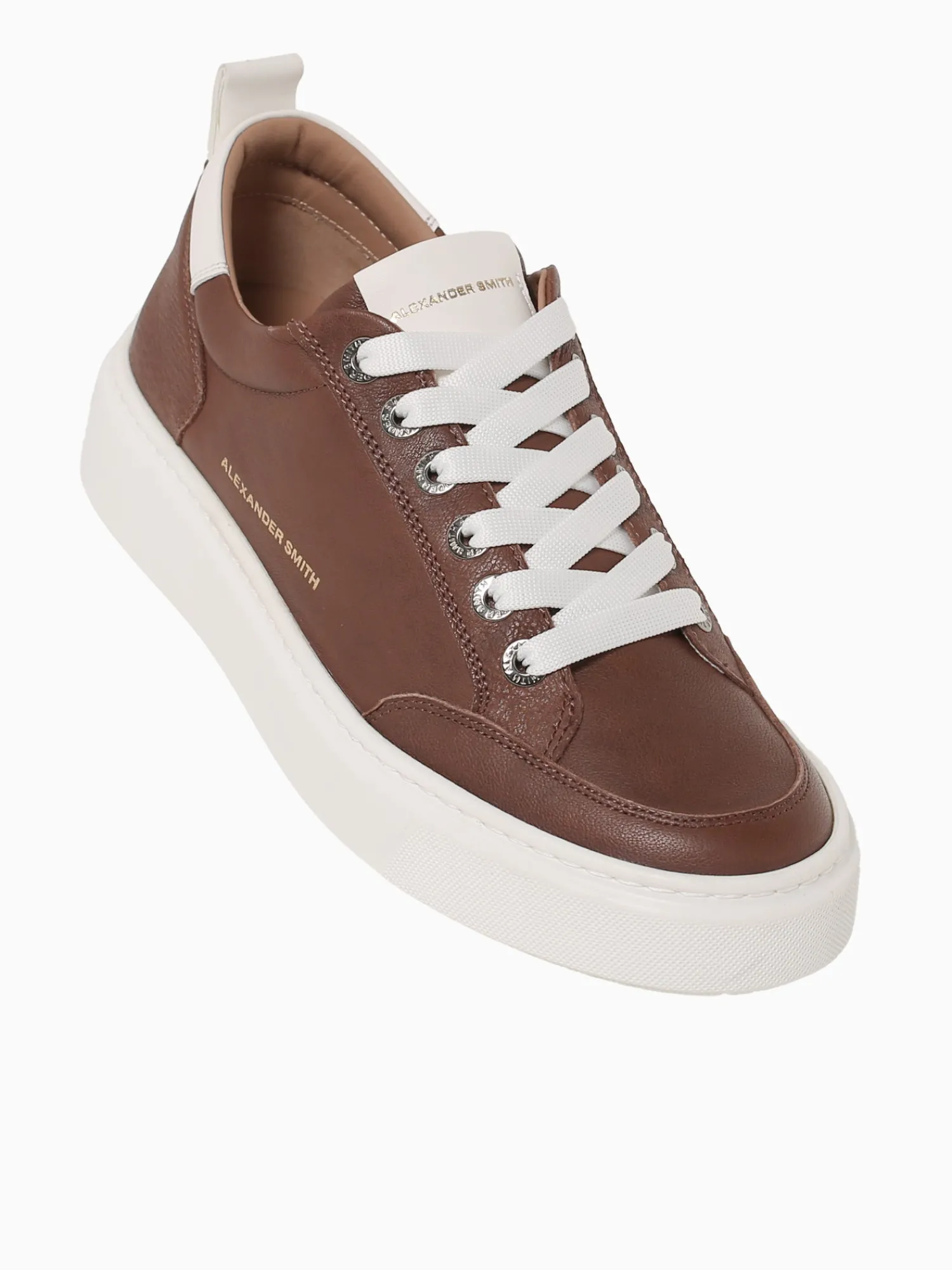 Best ALEXANDER SMITH bond man white leather Cognac