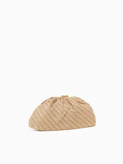 New Moda Lux brisa clutch natural Gold