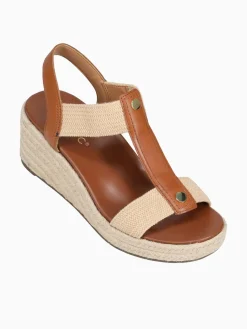 Clearance VIONIC calera camel leather elastic Cognac