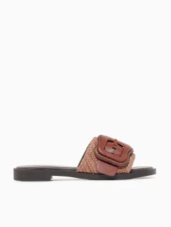 Hot Noa Harmon calma multi cuero rafia man made Cognac