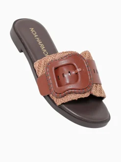 Hot Noa Harmon calma multi cuero rafia man made Cognac