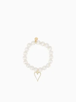 Outlet BuDhaGirl capiz heart bracelet White