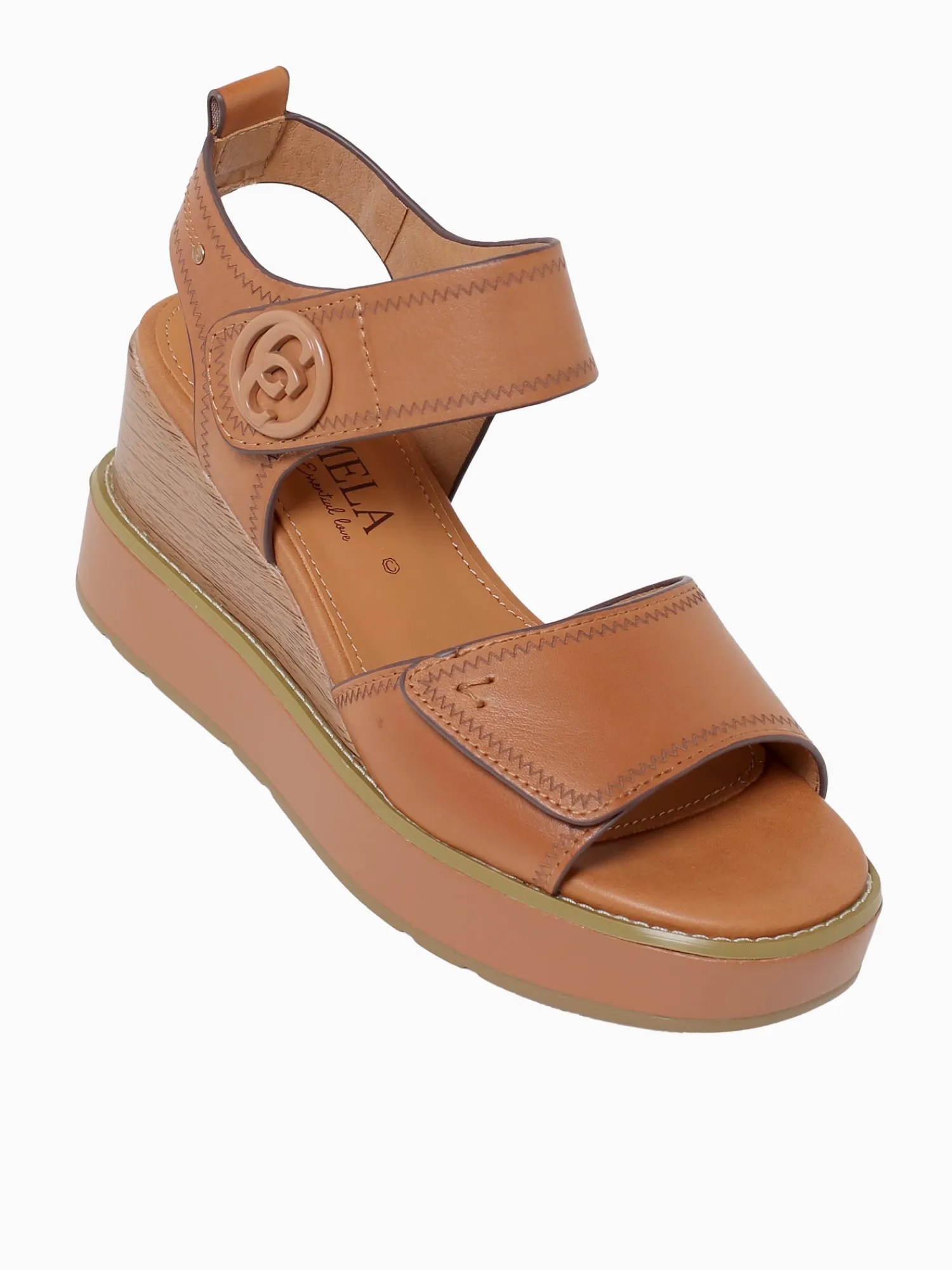 Discount Carmela caridad 162239 camel piel Cognac