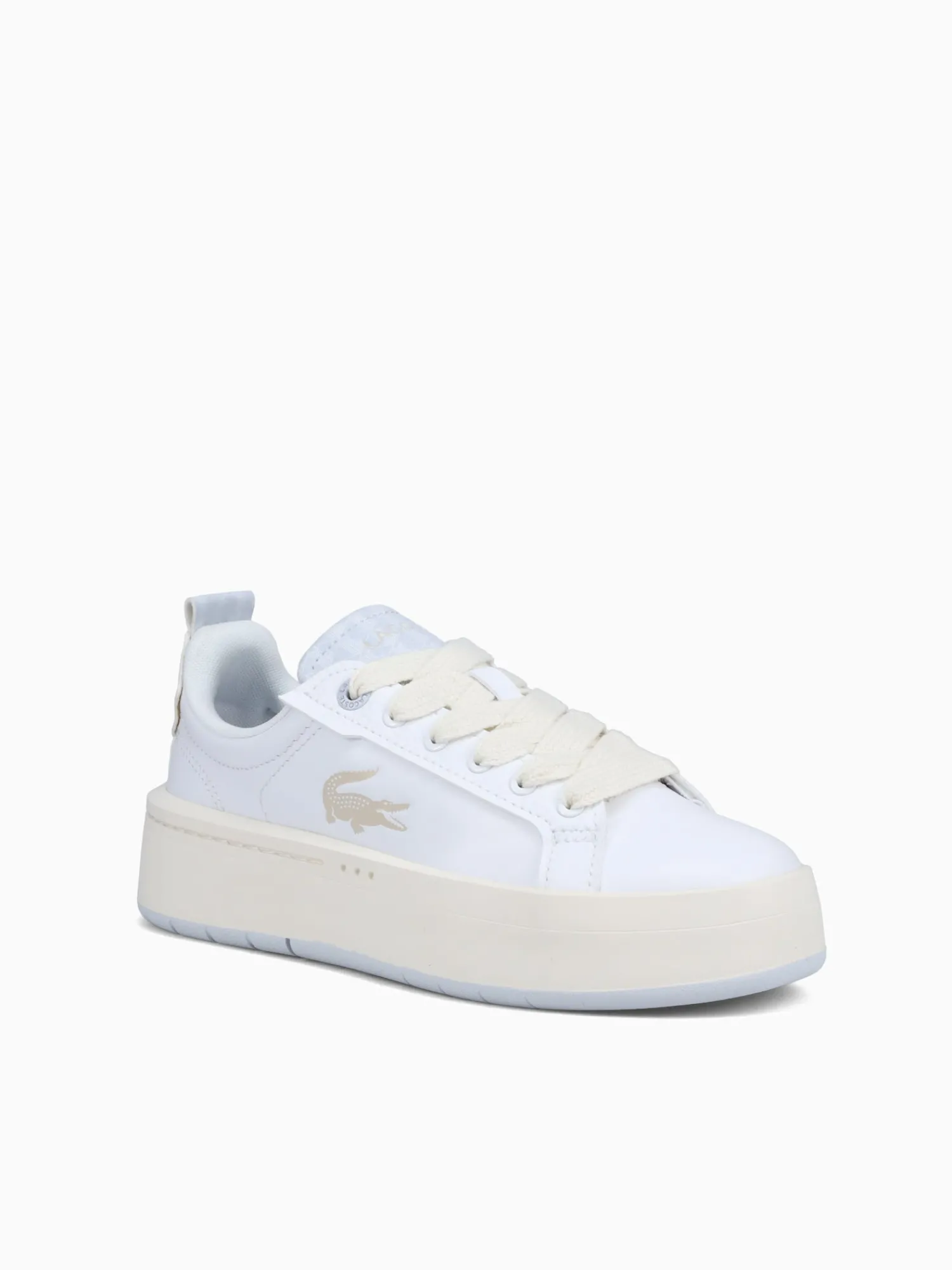 Fashion Lacoste carnaby plat 223 1 wht lt.trqs leather White