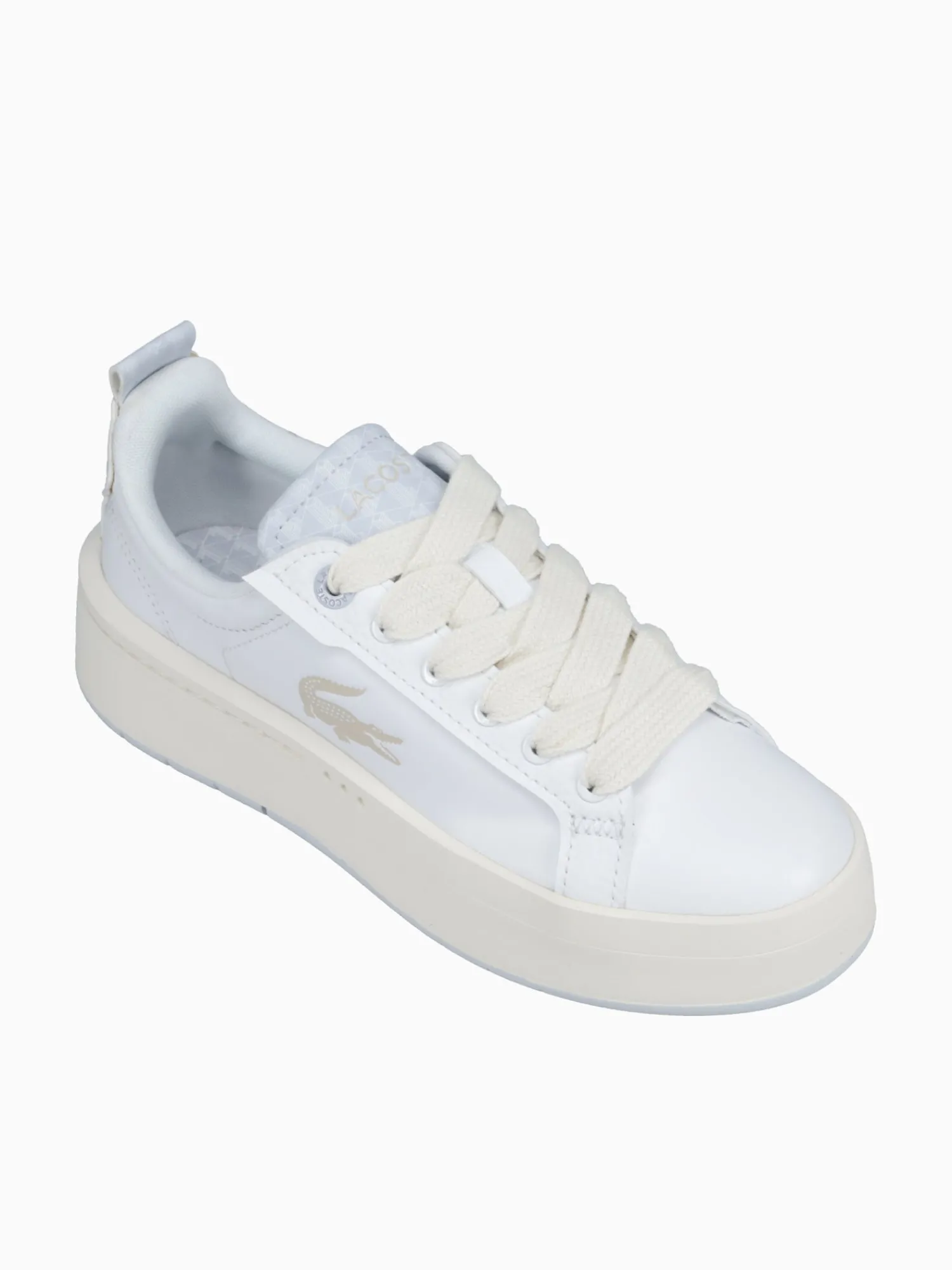 Fashion Lacoste carnaby plat 223 1 wht lt.trqs leather White