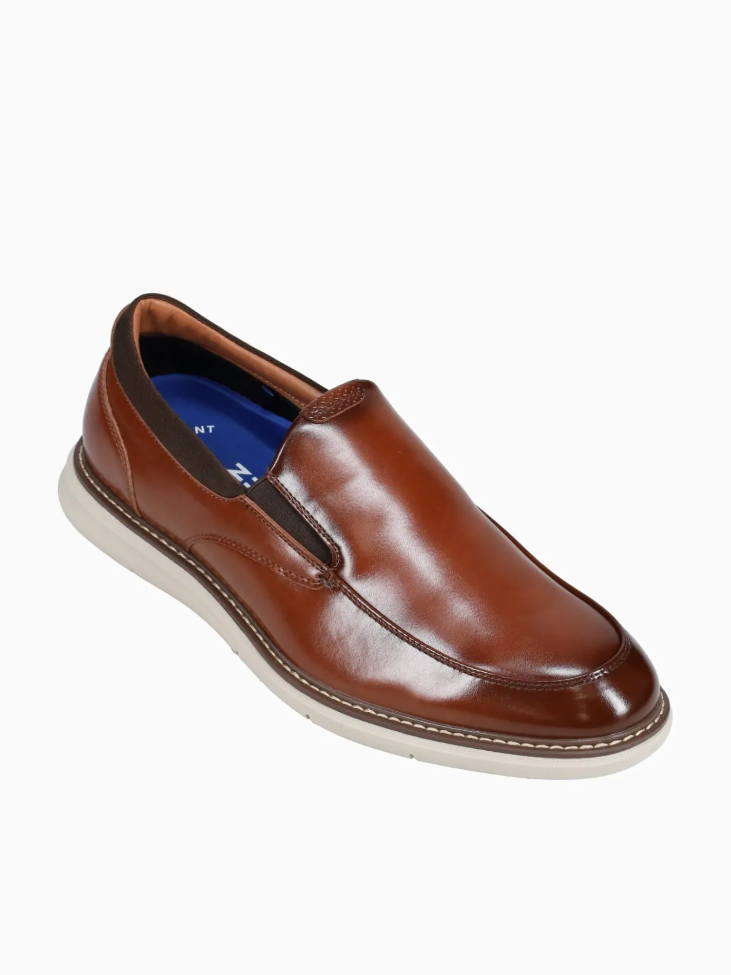 Fashion Nunn Bush chase moc toe multi man made Cognac