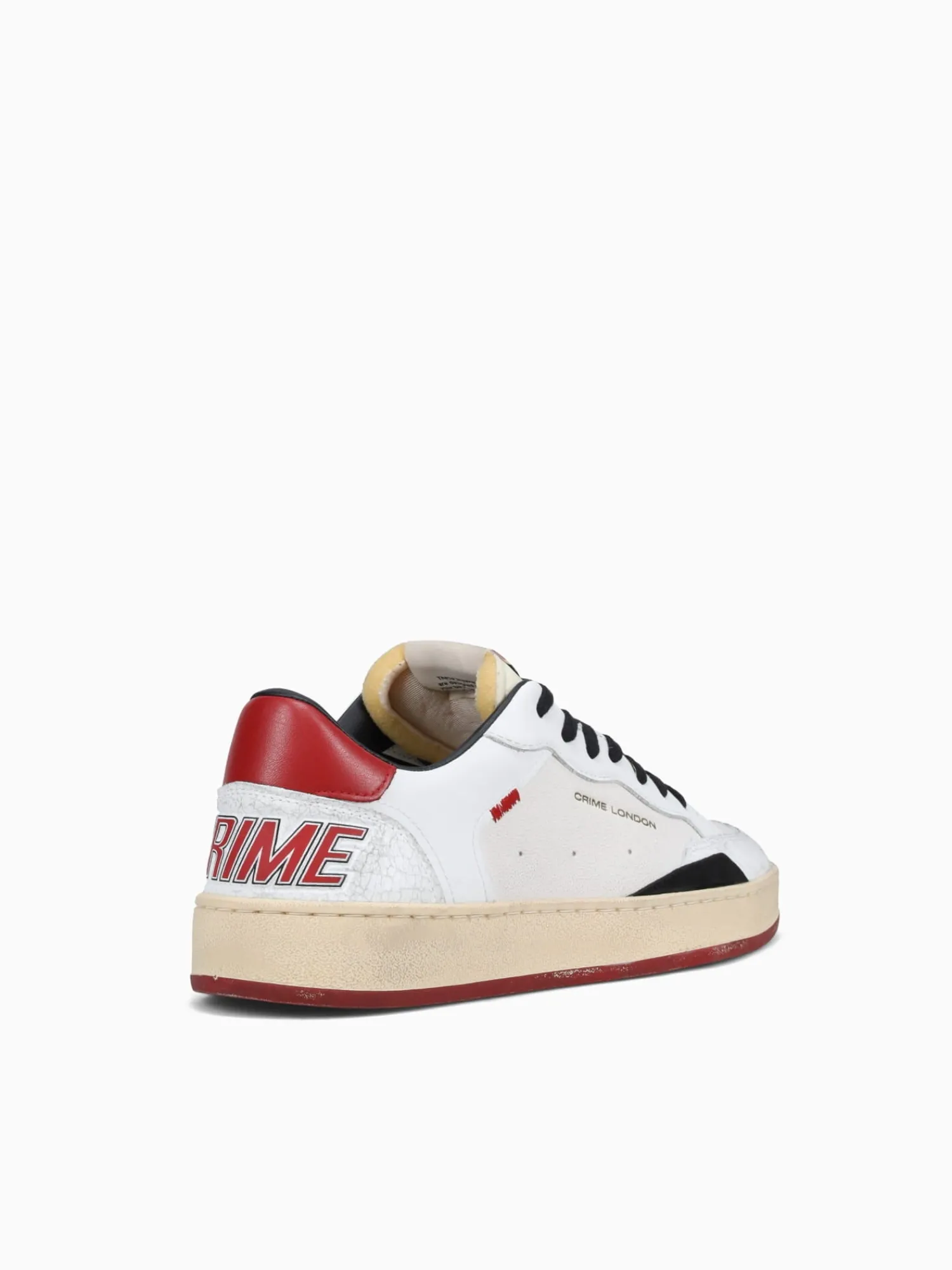 New CRIME LONDON chelsea 15200aa7 10 wht red blk lea sde White Multi