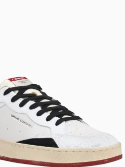 New CRIME LONDON chelsea 15200aa7 10 wht red blk lea sde White Multi