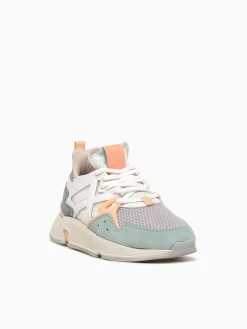 Sale MUNICH clik woman blanco mesh suede White
