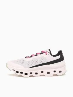 New ON cloudmster frost black mesh White