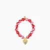 New BuDhaGirl coeur beaded bracelet rouge Red