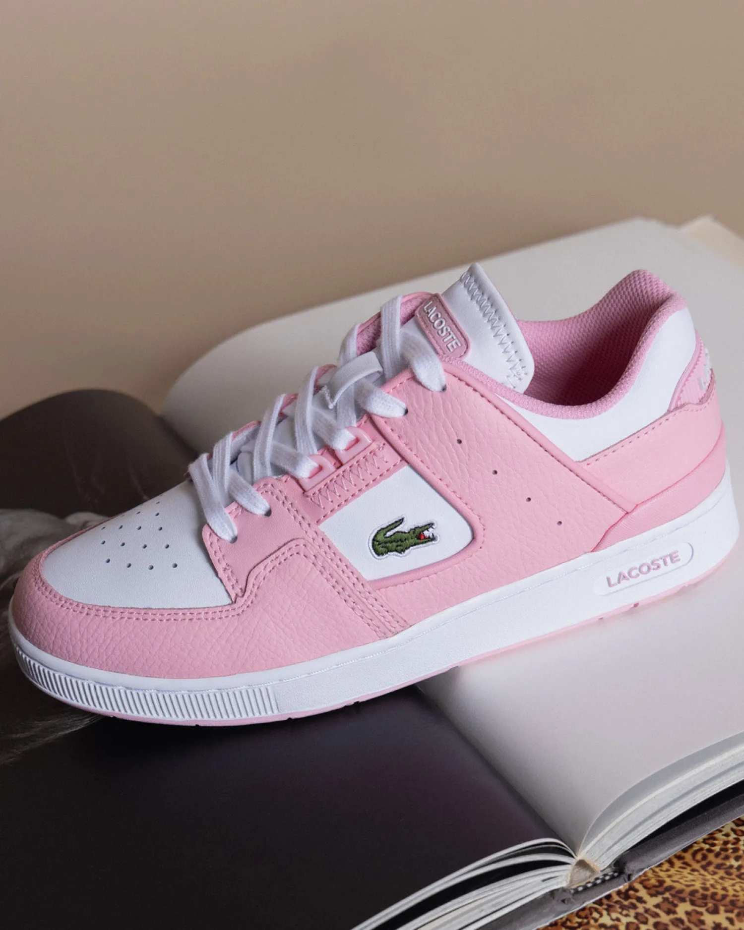 Sale Lacoste court cage 224 lt.pink white leather Light Pink