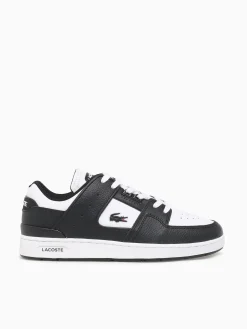 Hot Lacoste court cage blk wht leather Black