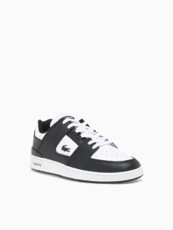 Hot Lacoste court cage blk wht leather Black