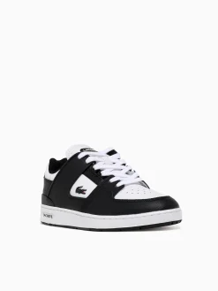New Lacoste court cage blk wht leather Black