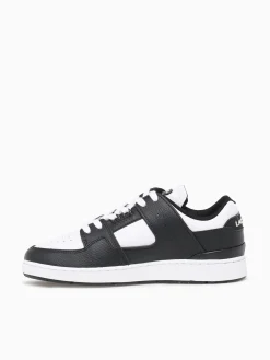 Hot Lacoste court cage blk wht leather Black