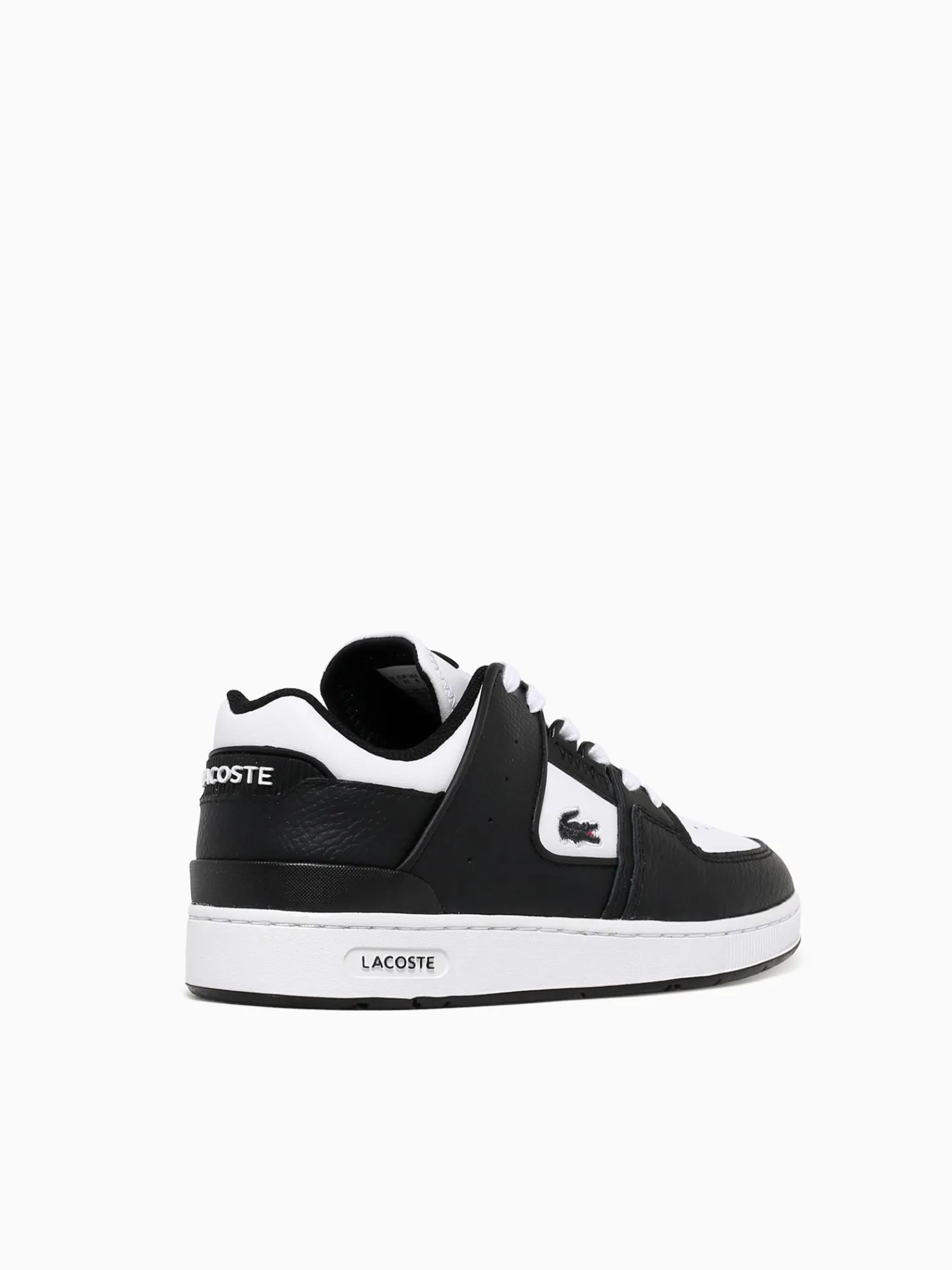 New Lacoste court cage blk wht leather Black