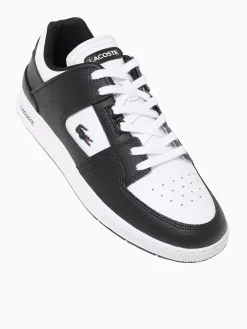 Hot Lacoste court cage blk wht leather Black