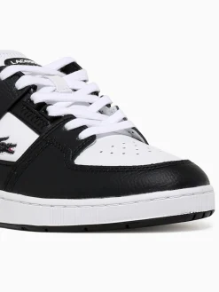 New Lacoste court cage blk wht leather Black