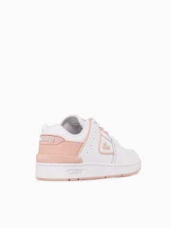 Hot Lacoste court cage wht ltpnk leather White