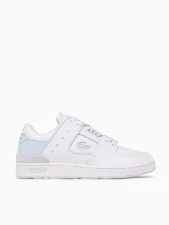 Clearance Lacoste court cage wht lyblue leather White