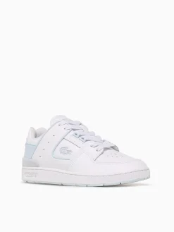 Clearance Lacoste court cage wht lyblue leather White