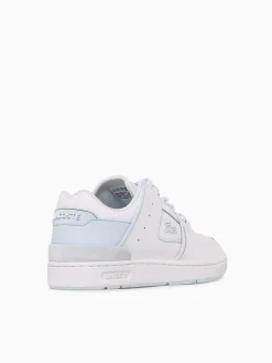 Clearance Lacoste court cage wht lyblue leather White