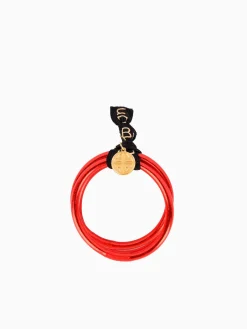 Discount BuDhaGirl crimson all weather bangles (awb) - serenity prayer Red