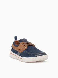 New SKUZE del marina brown mesh leather Navy