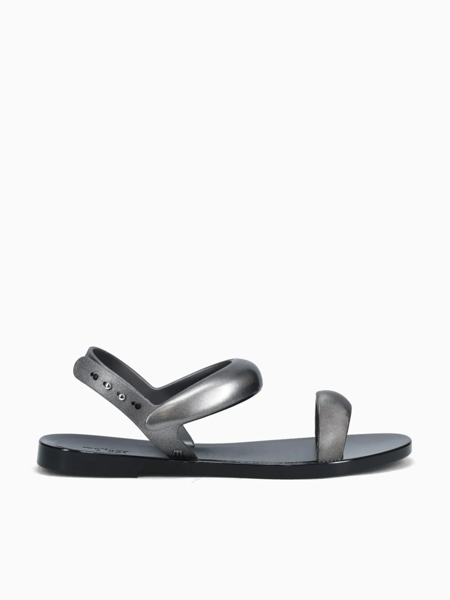 New Melissa eclipse sandal silver jelly Black
