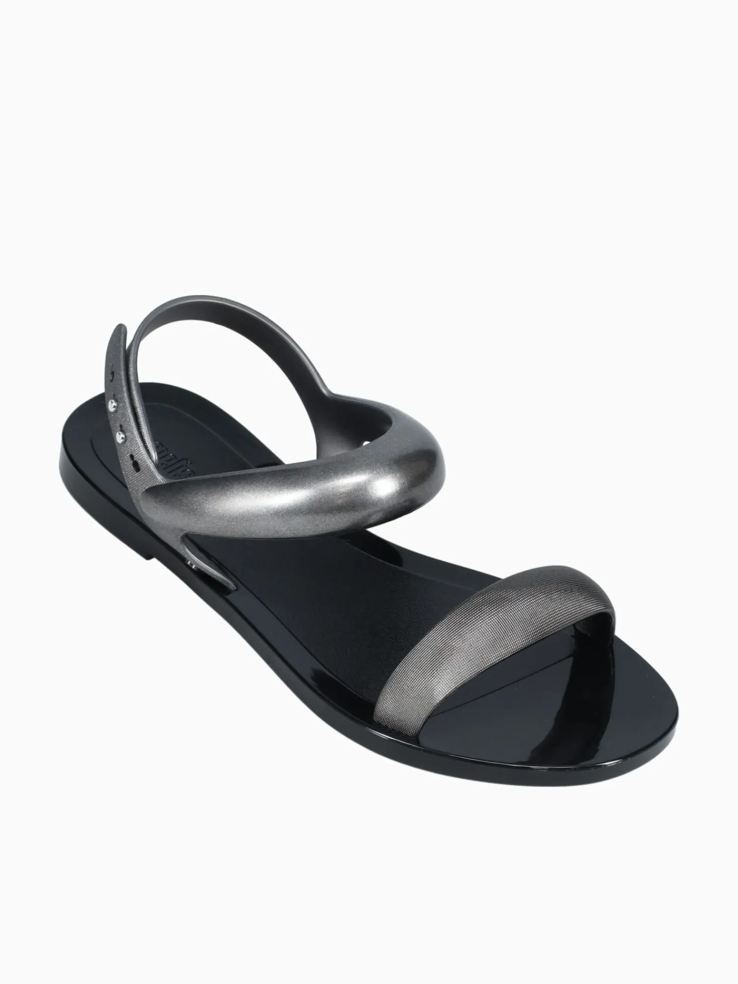 New Melissa eclipse sandal silver jelly Black